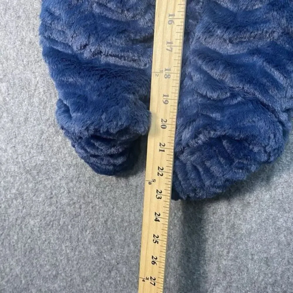 Wonder Nation 6-9 Baby‎ Teddy Fleece Pram with Hood Snowsuit Blue Hand Mittens